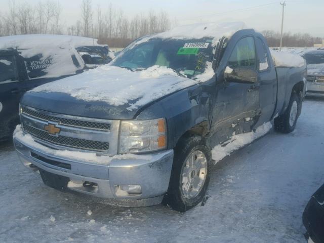 1GCRKSE70CZ173682 - 2012 CHEVROLET SILVERADO BLUE photo 2