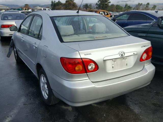 JTDBR32E132008142 - 2003 TOYOTA COROLLA CE SILVER photo 3