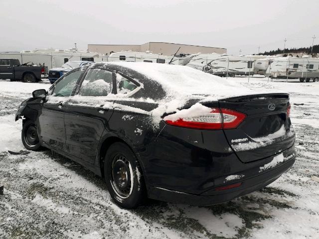 3FA6P0HR2DR166007 - 2013 FORD FUSION SE BLACK photo 3