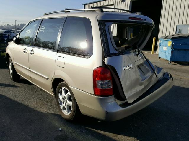 JM3LW28Y110207135 - 2001 MAZDA MPV WAGON GOLD photo 3