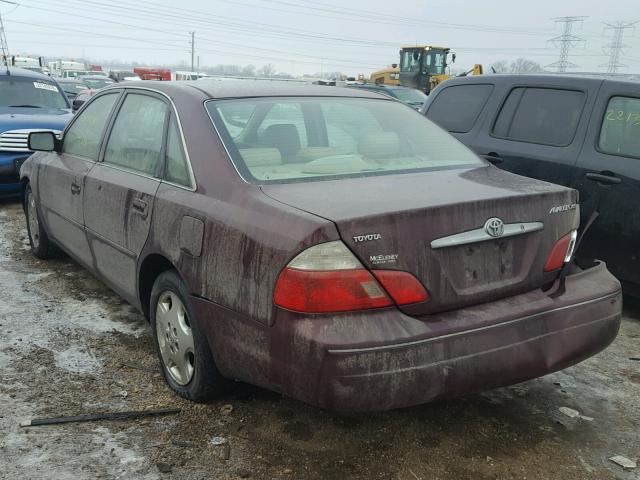 4T1BF28B94U369684 - 2004 TOYOTA AVALON XL MAROON photo 3