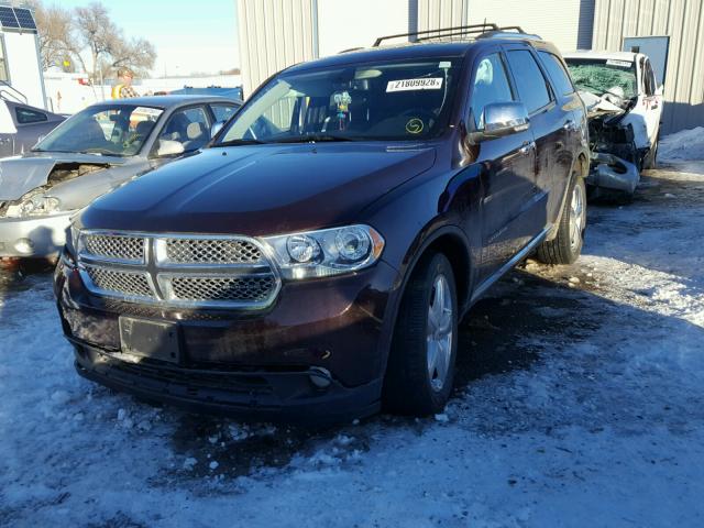 1C4SDJET6CC183137 - 2012 DODGE DURANGO CI MAROON photo 2