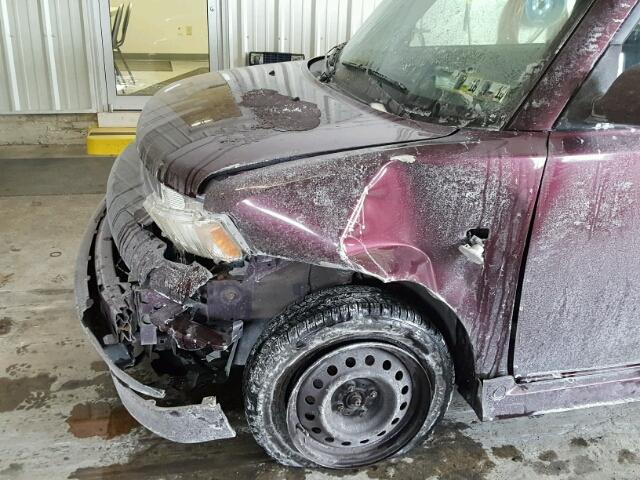 JTLKT334554028087 - 2005 TOYOTA SCION XB BURGUNDY photo 9