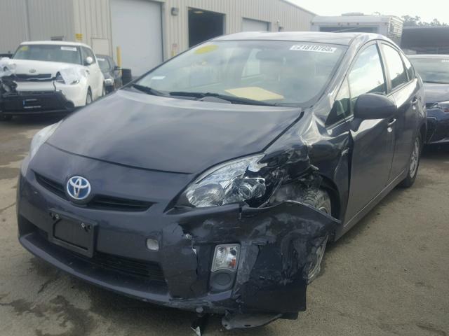 JTDKN3DU6B1476386 - 2011 TOYOTA PRIUS GRAY photo 2