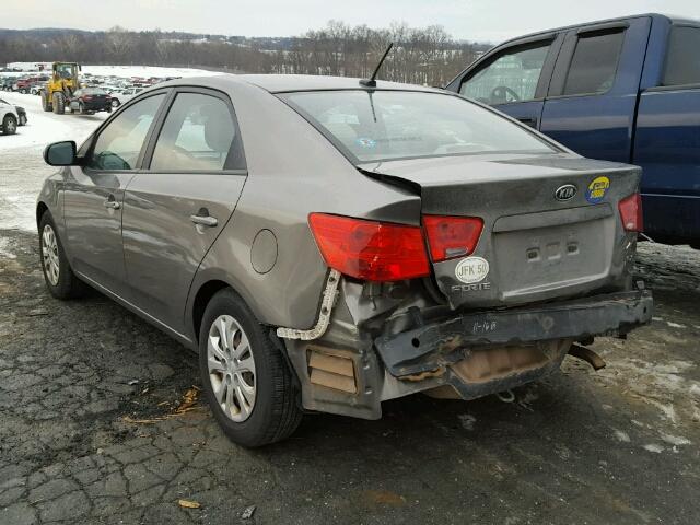 KNAFU4A25B5356002 - 2011 KIA FORTE EX GRAY photo 3