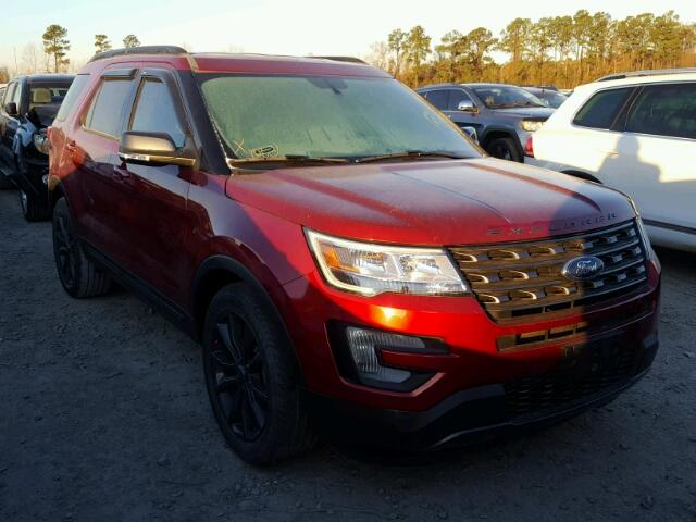 1FM5K7D82HGD16636 - 2017 FORD EXPLORER X RED photo 1