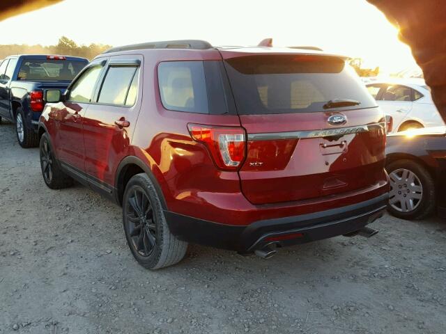 1FM5K7D82HGD16636 - 2017 FORD EXPLORER X RED photo 3
