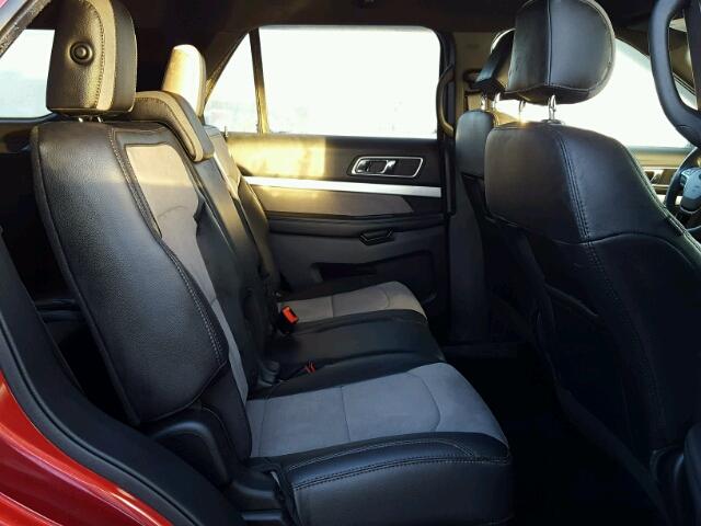 1FM5K7D82HGD16636 - 2017 FORD EXPLORER X RED photo 6