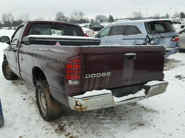 1D7HA16K24J182837 - 2004 DODGE RAM 1500 S BURGUNDY photo 3