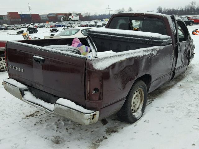 1D7HA16K24J182837 - 2004 DODGE RAM 1500 S BURGUNDY photo 4