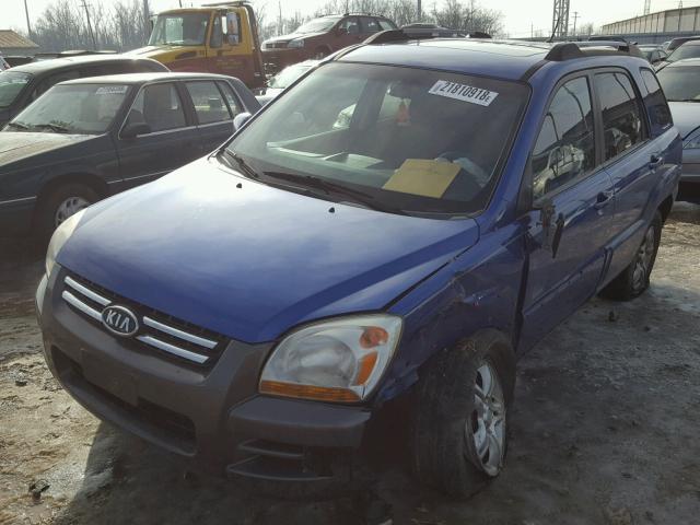 KNDJE723677420076 - 2007 KIA SPORTAGE E BLUE photo 2