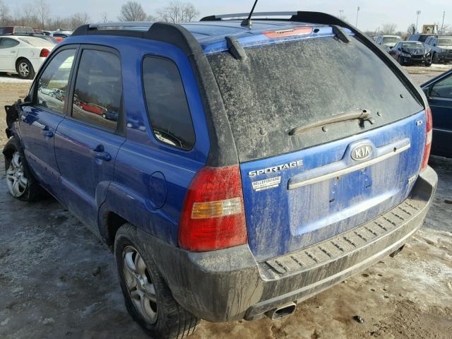 KNDJE723677420076 - 2007 KIA SPORTAGE E BLUE photo 3