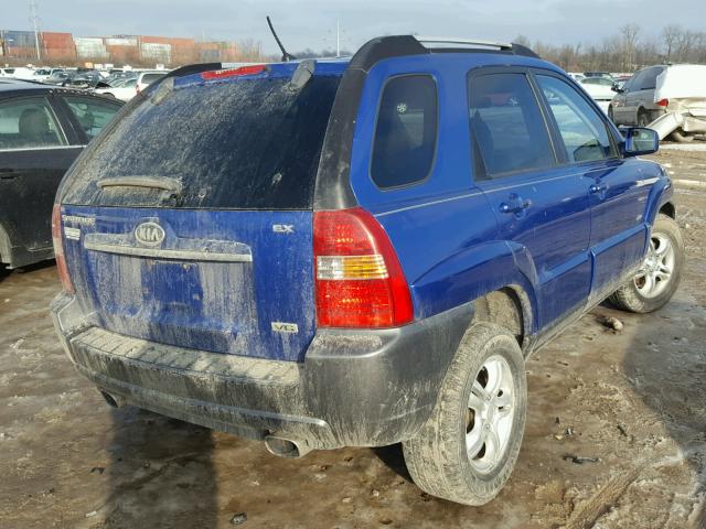 KNDJE723677420076 - 2007 KIA SPORTAGE E BLUE photo 4