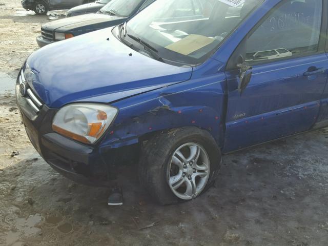 KNDJE723677420076 - 2007 KIA SPORTAGE E BLUE photo 9