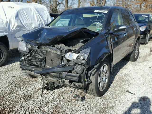 2HNYD28348H514050 - 2008 ACURA MDX TECHNO BLACK photo 2