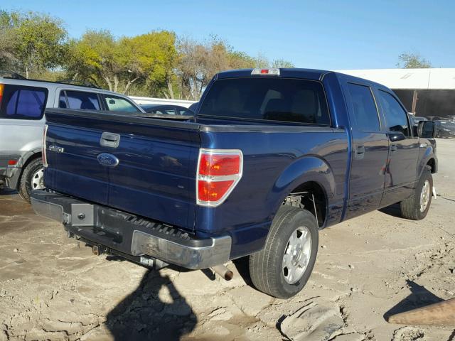 1FTEW1C85AFB73443 - 2010 FORD F150 SUPER BLUE photo 4