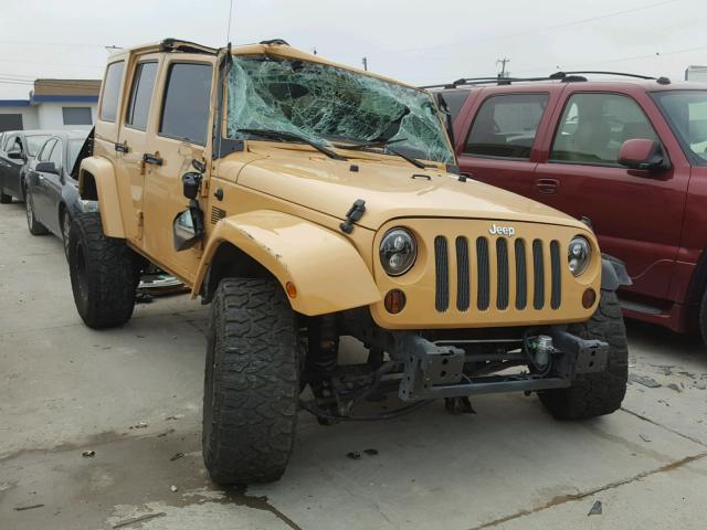 1C4BJWEG2DL639161 - 2013 JEEP WRANGLER U ORANGE photo 1