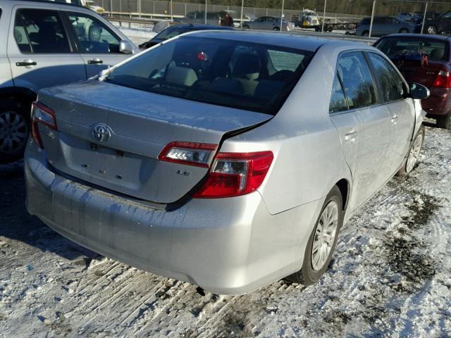 4T4BF1FK8CR205733 - 2012 TOYOTA CAMRY BASE SILVER photo 4
