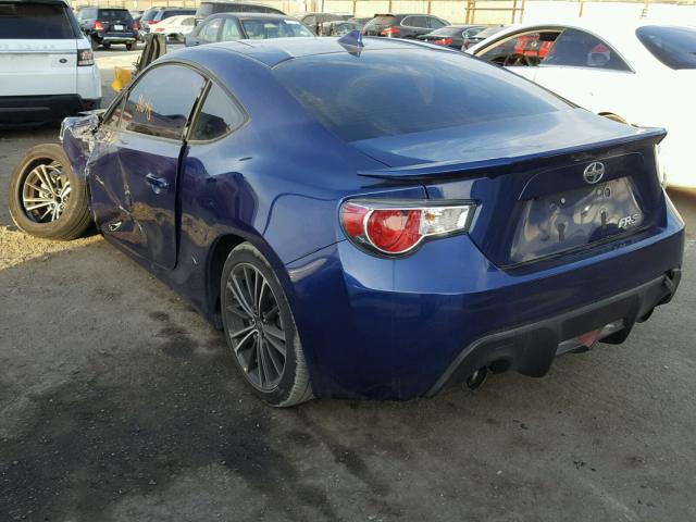JF1ZNAA12G8701209 - 2016 TOYOTA SCION FR-S BLUE photo 3