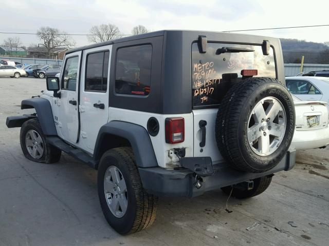 1J8GA39117L155179 - 2007 JEEP WRANGLER X WHITE photo 3