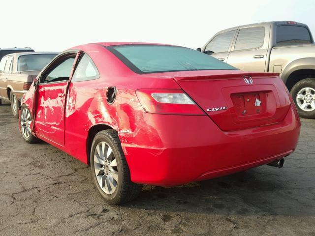 2HGFG128X9H538424 - 2009 HONDA CIVIC EX RED photo 3