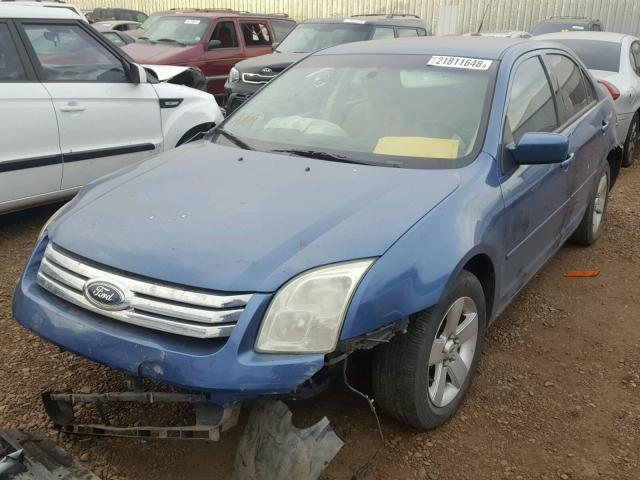 3FAHP07129R118647 - 2009 FORD FUSION SE BLUE photo 2