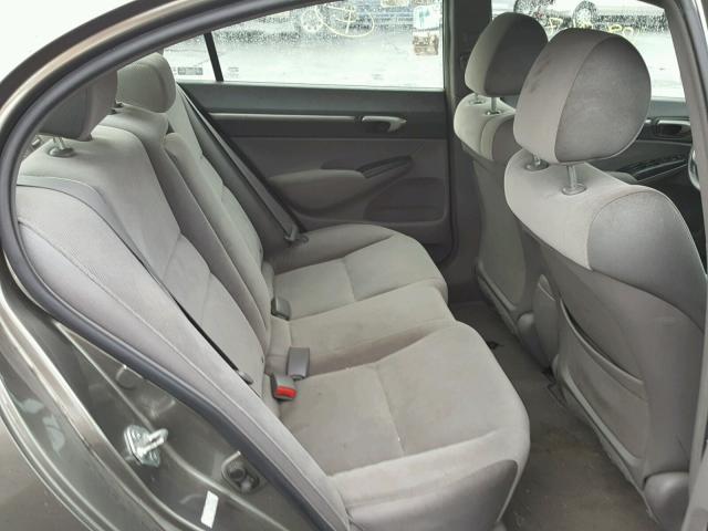 2HGFA16868H328459 - 2008 HONDA CIVIC EX GRAY photo 6