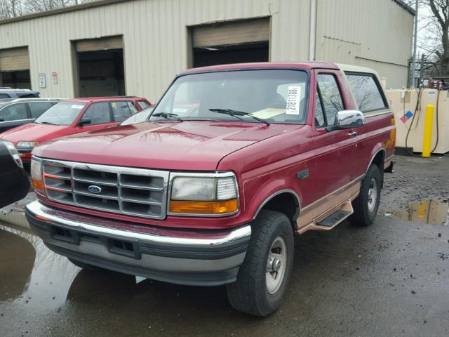 1FMEU15H5SLA82531 - 1995 FORD BRONCO U10 RED photo 2