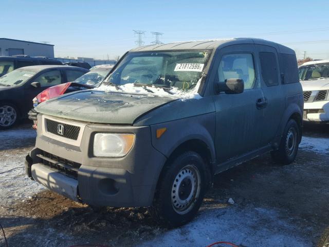 5J6YH28304L020236 - 2004 HONDA ELEMENT LX GREEN photo 2