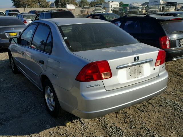 2HGES16511H575585 - 2001 HONDA CIVIC LX SILVER photo 3