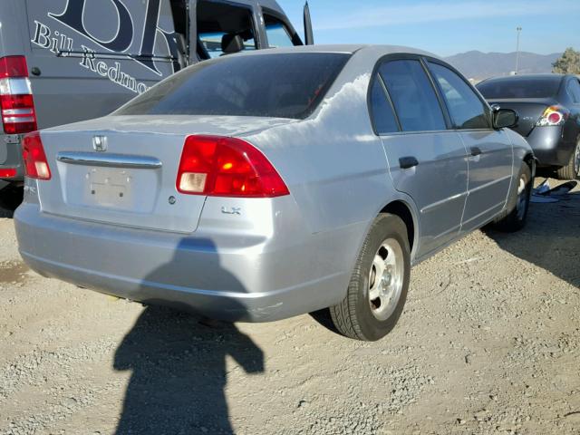 2HGES16511H575585 - 2001 HONDA CIVIC LX SILVER photo 4