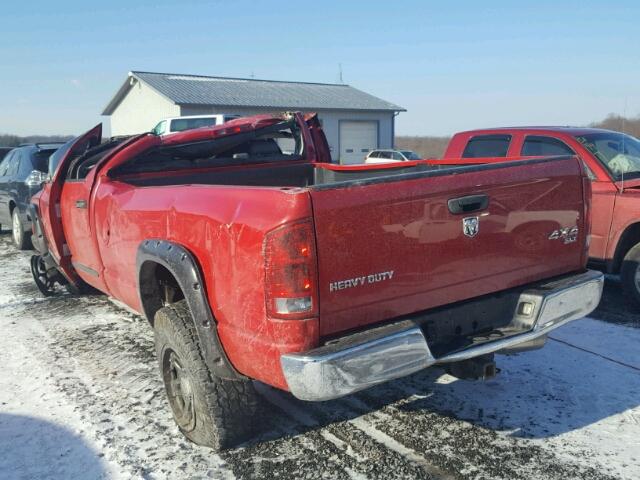 3D7KS28C46G116695 - 2006 DODGE RAM 2500 S RED photo 3