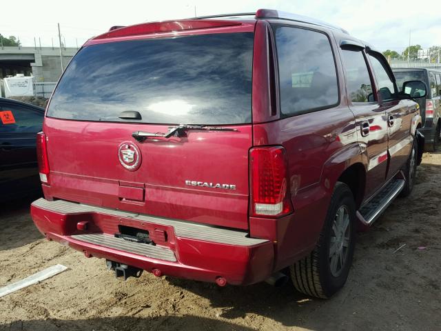 1GYEK63N65R275458 - 2005 CADILLAC ESCALADE L RED photo 4