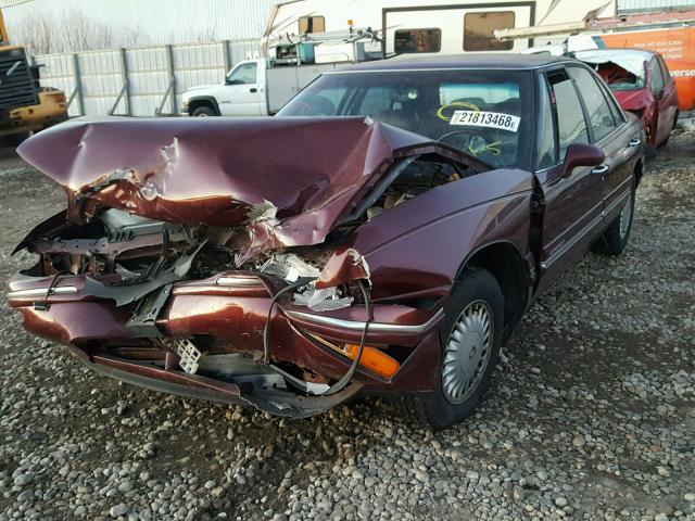 1G4HR52K4WH509115 - 1998 BUICK LESABRE LI BURGUNDY photo 2