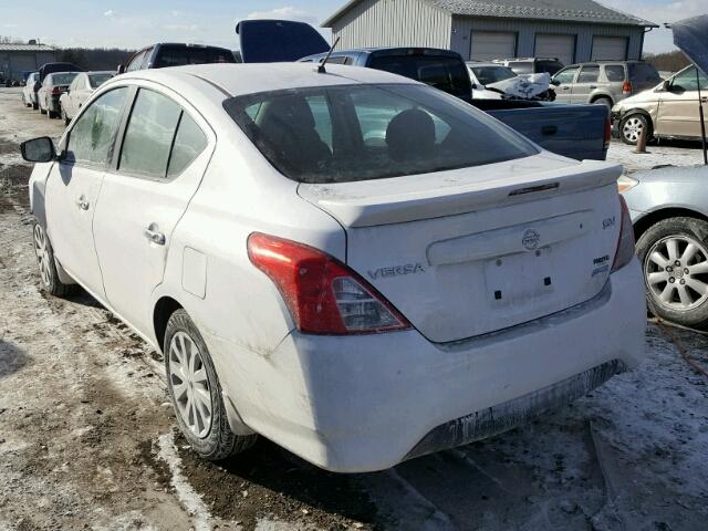 3N1CN7AP4FL934518 - 2015 NISSAN VERSA S WHITE photo 3