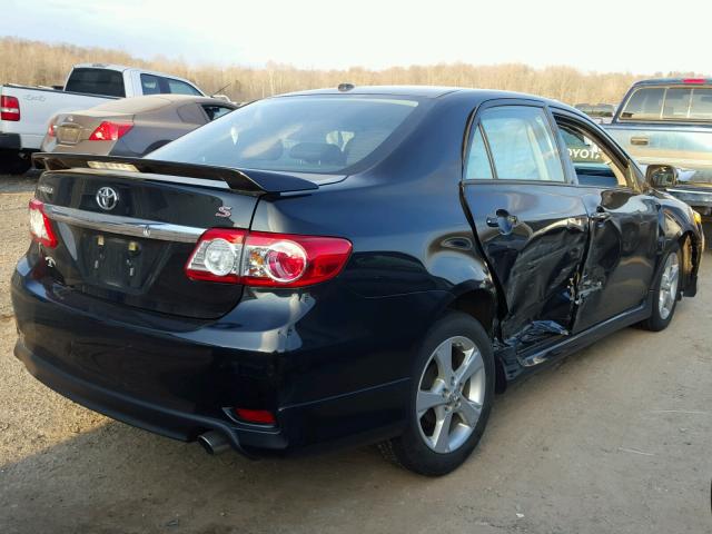 2T1BU4EE6BC550918 - 2011 TOYOTA COROLLA BA BLACK photo 4