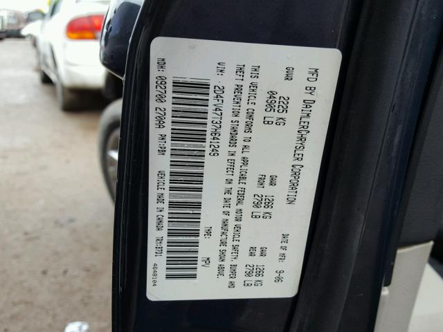 2D4FV47T37H641249 - 2007 DODGE MAGNUM SE BLUE photo 10