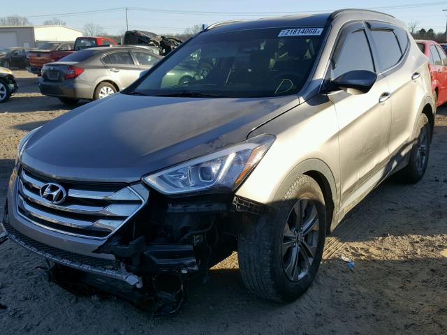 5XYZU3LB7EG226614 - 2014 HYUNDAI SANTA FE S GRAY photo 2