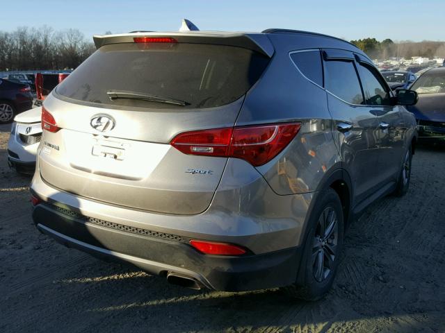 5XYZU3LB7EG226614 - 2014 HYUNDAI SANTA FE S GRAY photo 4