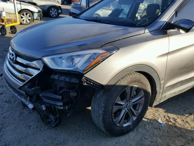 5XYZU3LB7EG226614 - 2014 HYUNDAI SANTA FE S GRAY photo 9