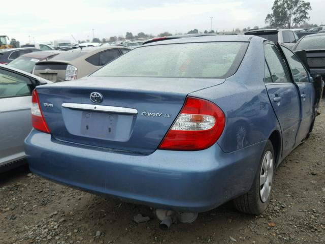 4T1BE32K84U812926 - 2004 TOYOTA CAMRY LE BLUE photo 4