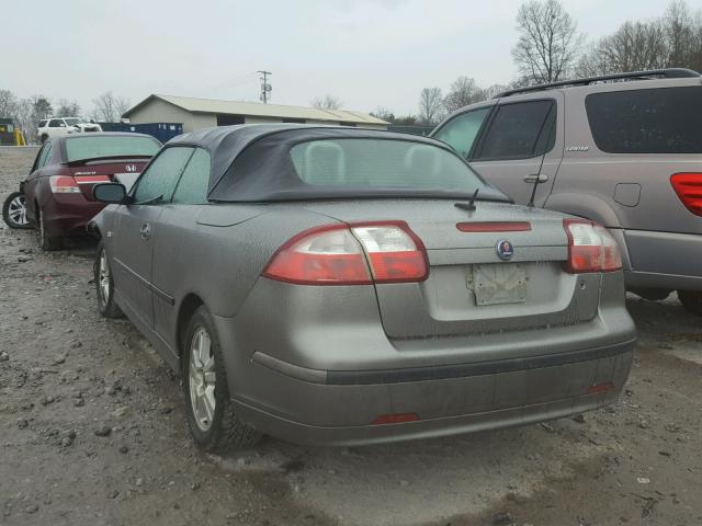 YS3FD79Y276106594 - 2007 SAAB 9-3 2.0T GRAY photo 3