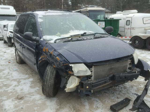 1D4GP45R05B262303 - 2005 DODGE CARAVAN SX BLUE photo 1