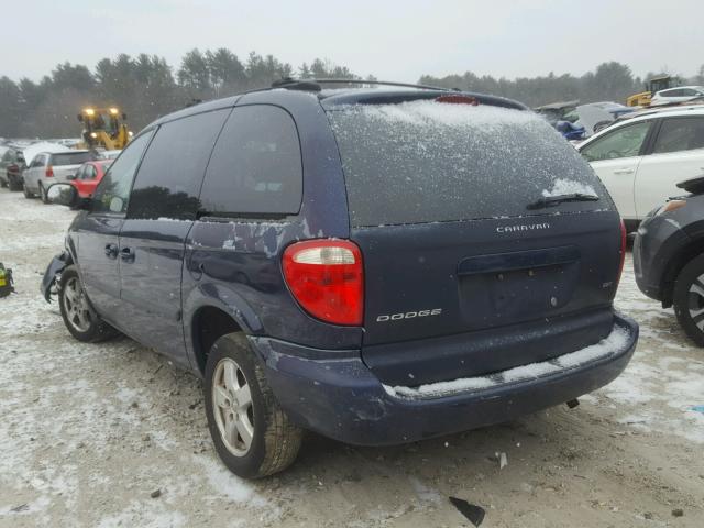 1D4GP45R05B262303 - 2005 DODGE CARAVAN SX BLUE photo 3