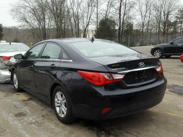 5NPEB4AC3EH880931 - 2014 HYUNDAI SONATA GLS BLACK photo 3