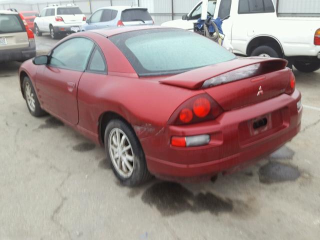 4A3AC44G7YE134641 - 2000 MITSUBISHI ECLIPSE GS BURGUNDY photo 3