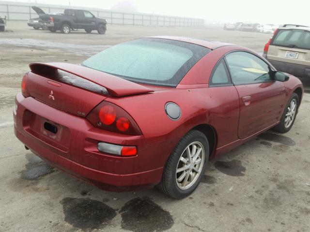 4A3AC44G7YE134641 - 2000 MITSUBISHI ECLIPSE GS BURGUNDY photo 4