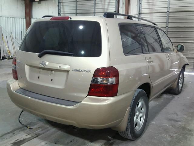 JTEGP21A850058132 - 2005 TOYOTA HIGHLANDER GOLD photo 4