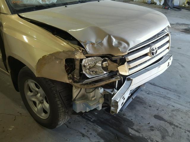 JTEGP21A850058132 - 2005 TOYOTA HIGHLANDER GOLD photo 9