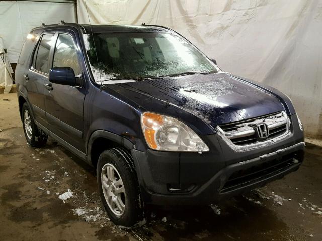 JHLRD77892C071217 - 2002 HONDA CR-V EX BLUE photo 1